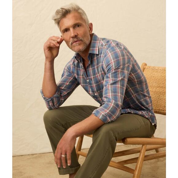 Men's Faherty Movement Brookfield Plaid Shirt, XL $168 - Picture 7 of 7